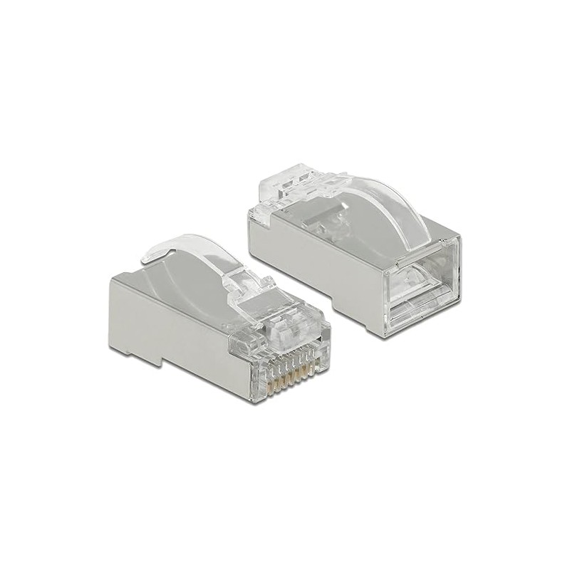 Delock RJ45 Crimp + Cut + Curve Connector Cat.6 STP