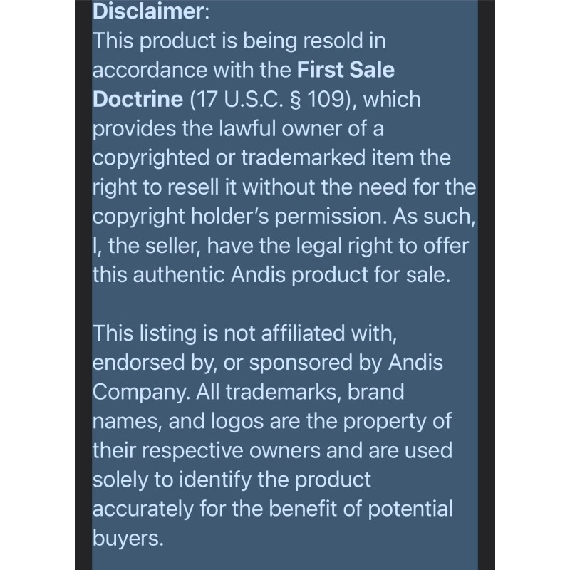 Andis Fade Master Adjustable Blade Clipper Model # ML Made