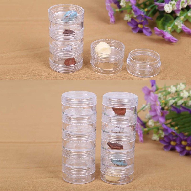 Clear Empty 10 Gram/ 10ML Plastic Pot Jars, Cosmetic Containers
