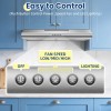 Zomagas 24 inch Range Hood Under Cabinet, Stainless Steel Range