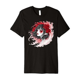Horror Anime Manga Tee I Gothic Outfit I Japanese Chibi Girl Premium T-Shirt