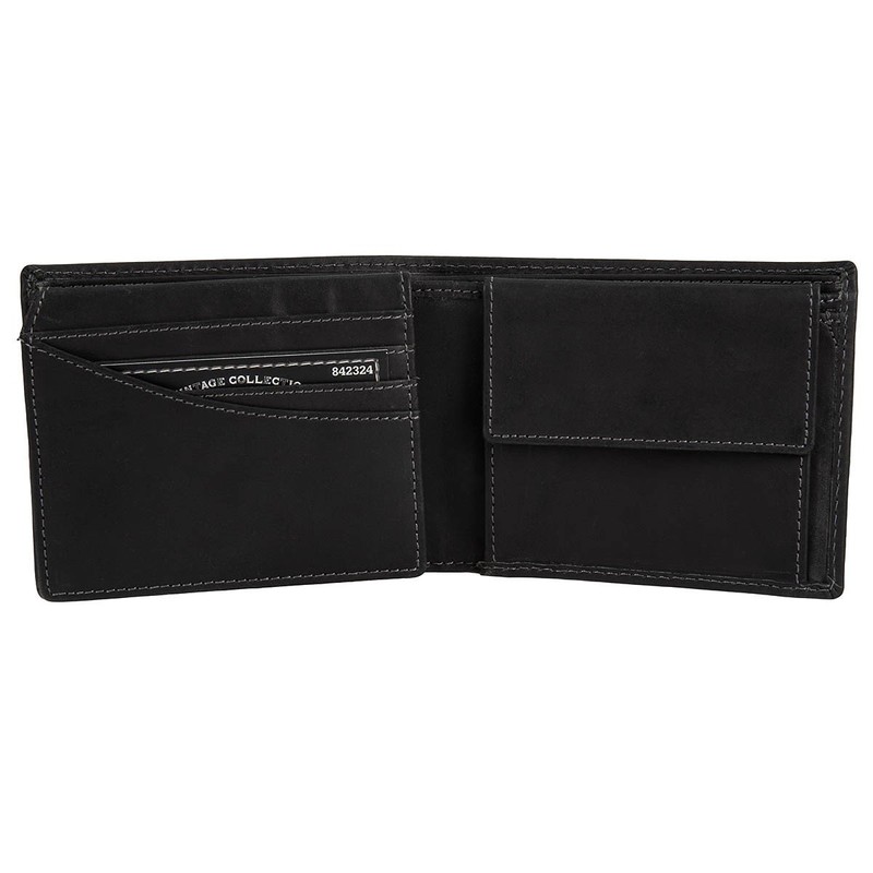 Greenburry Vintage Black Wallet Leather 12,5 cm