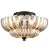 HYDELITE Modern Black Flush Mount Ceiling Light 3-Light Close to
