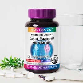 Holidays Calcium Magnesium Zinc Vitamin D 90 tablets 1 bottle (3 month supply) / 홀리데이즈 칼슘 마그네슘 아연 비타민D 90정 1병 (3개월분)