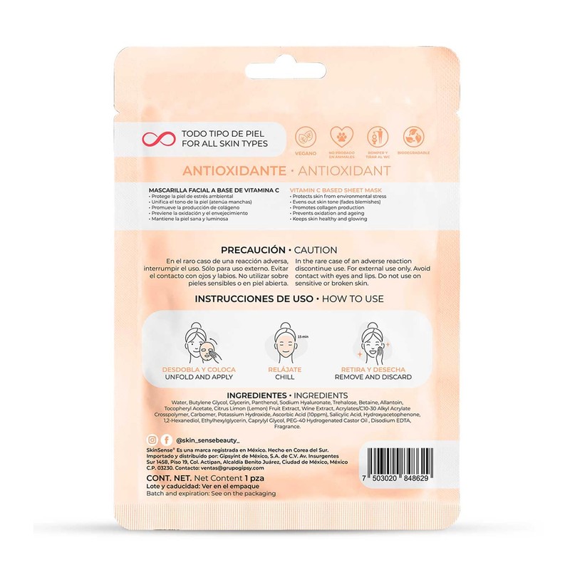 Skin Sense - Mascarilla Facial de Tela Biodegradable Coreana (1