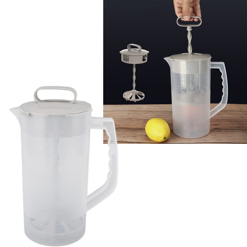 2000ML Manual Juice Extractor Blender Clear Scale Tight Lid Manual
