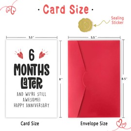 mmuue Funny 6 Month Anniversary Greeting Card