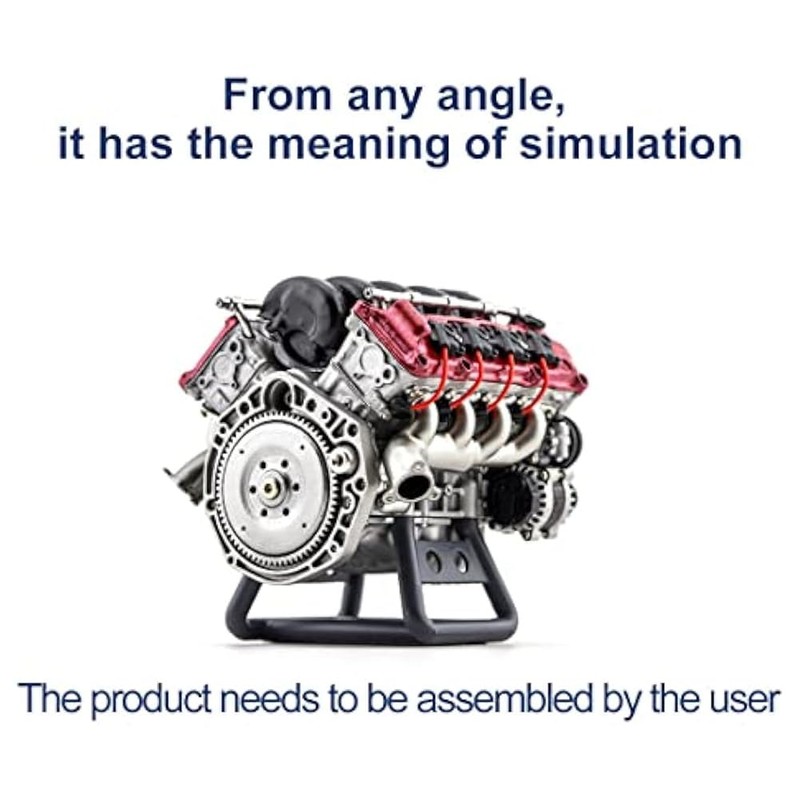 Aswalling Mini V8 Engine Running Kit, Ax90104 Scx10 Second Generation