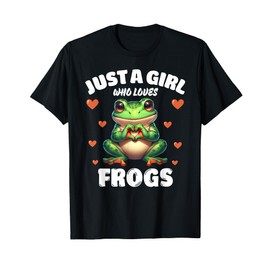 Just A Girl Who Loves Frogs, Cute Frog Lovers T-Shirt