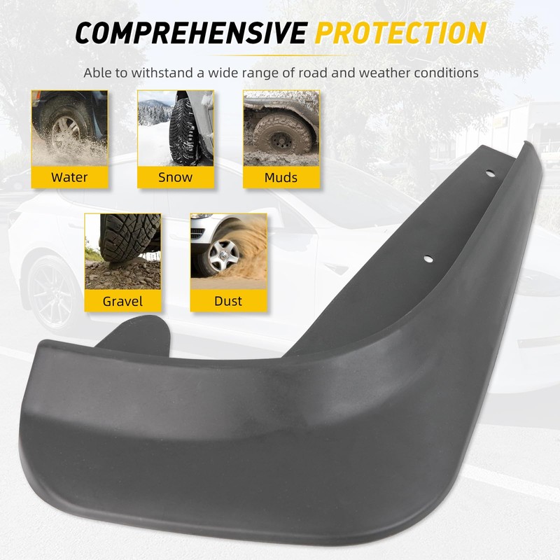 Pack of 4 Mud Flaps Universal Mud Flaps No Drilling