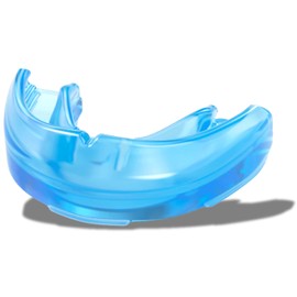 Shock Doctor Mouth Guard for Braces, Upper Teeth Protection, Instant Fit, Adult & Youth Sizes,Blue