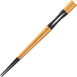 Fukui Craft Chopsticks PBT Resin Coated Chopsticks, Made in Japan, Dishwasher Safe, Pestle-Shaped Takushima Chopsticks, Lemon Arabesque, 7.5 inches (19.0 cm), Made in Japan
