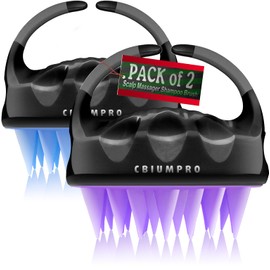 Cbiumpro Cbiumpro 2-Pack Scalp Massager Shampoo Brush, Ultra Soft Silicone Scalp Scrubber Exfoliator Brush for Hair Growth & Dandruff Removal - 100% Fit All Hair Types