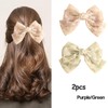 iRIIRIO 2pcs Girls Hair Barrettes with Large Bowknot Upscale Hair