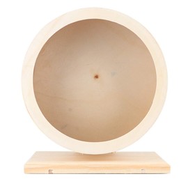 QANYEGN Hamster Wooden Running Wheel, Quiet Hamster Running Wheels, Hamster Silent Exercise Wheels for Exercise Toy (Medium)