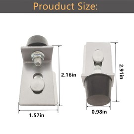 BIAXJUNY Heavy Duty Steel Trolley Roller Wheels Limit Trolley Assembly Positioning for Unistrut Strut Channel with 1-5/8" Wide and All 1-5/8" or Taller Strut Channel(Silver, 2pcs)