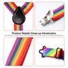 Jagowa Adjustable Rainbow Bow Tie Y-Suspenders for Fancy Dress and