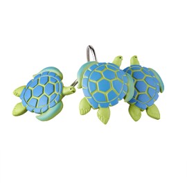 SKL Home Watercolor Ocean Shower Curtain Hooks (12-Pack), Multi