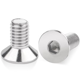 Leryati DIN 7991 A2 V2A Countersunk Screws M4 x 16 mm Stainless Steel Countersunk Head Hexagon Socket Countersunk Screws with Hexagon Socket Full Thread Countersunk Screws with Metric Pack of 100