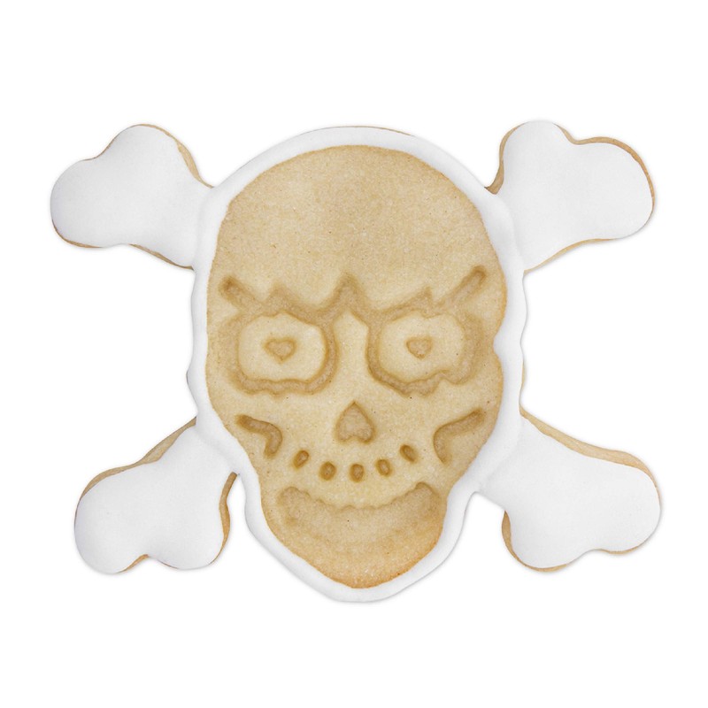 Städter 171886 Skull Cookie Cutter, Plastic, Black, 7.5 cm