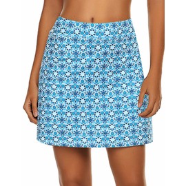 Ekouaer Compression Skort Active Performance Skirt with Biker Short Travel Hiking