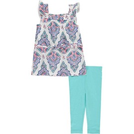 Carter's Baby Girls' 2-Piece Geo Printed Top and Leggings Set 9 Months,Multicolor