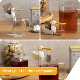 PELEG DESIGN Pelicup: Soporte para Bolsa de té, Divertido Soporte para Bolsa de té con Forma de pelícano, Soporte de Silicona para Bolsas de té, Soporte para Bolsas de té, Soporte para Bolsas de té,
