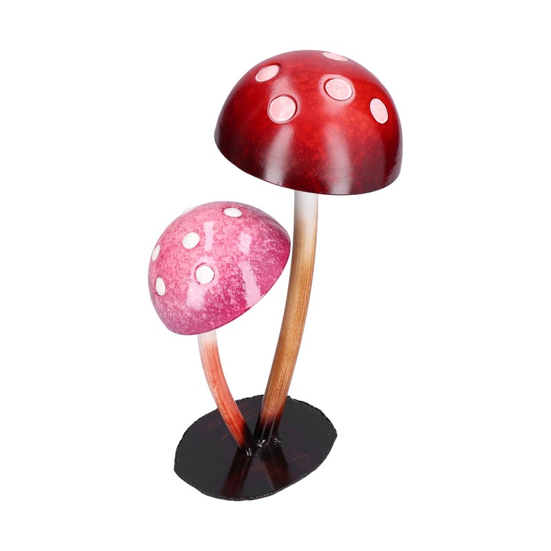 Iron Mushroom Ornament Waterproof Courtyard Balcony Decoration for Gardening Outdoor