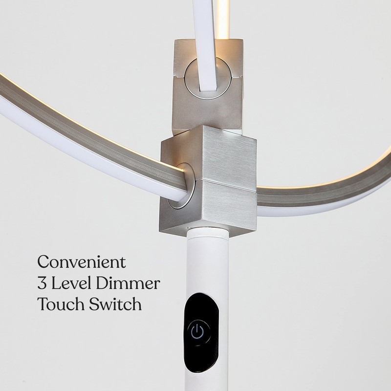 Brightech Eclipse Dimmable LED Floor Lamp, Modern Torchiere Floor Lamp