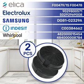 Pack of 2 activated carbon filters model 47 for cooker hood 482000015454 484000008784 9029800571 F00479/1S F00478 C00384662 DG81-02329A for El. ica - ica - ica - ica 4-6 Years MONTERAL