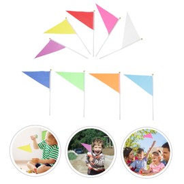 Hohopeti Polyester Flag Signs 9pcs Handwaving Flags Bright Colors for Boys and Girls Adults