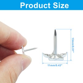 Piutouyar 150 Pcs Star Push Pins, White Upholstery Tacks Star Shaped Decorative Thumb Tacks Metal Upholstery Pins for Upholstered Furniture Cork Board DIY Projects or Home Decor 11 x 13mm