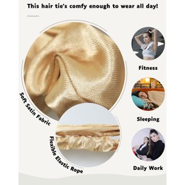 Hair Scrunchies for Women, 6 Pcs Satin Scrunchies Soft Hair Ties for Girls