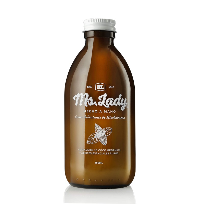 CREMA HIDRATANTE NATURAL ORGANICA DE HIERBABUENA MS.LADY