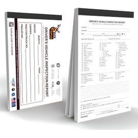 25 Pack Detailed Driver Vehicle Inspection Report Book - 2-Ply Carbonless, 5.5" x 8.5", 35 Sets of Forms Per DVIR Book, Pre-Trip Checklist Log for Truck Drivers, FMCSR Compliant with Easy Tear-Out
