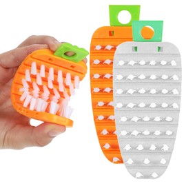 ElevateTech 2 Pcs Vegetable Brush Bendable Scrubber Veggie Brush Hard Remover Fruit Scrubber Vegetable Cleaning Brushes for Food Quick Cleaning Brushes for All Kinds Vegetables Fruits