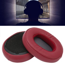 Leather Replacement Ear Pads for Skullcandy Evo 3 Headphones Ear Cushions, Headset Earpads, Ear Repair Parts (Wine Red)