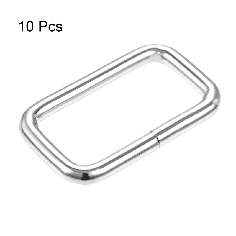 sourcing map Metal Rectangle Ring Buckles 38x20mm for Bags Belts