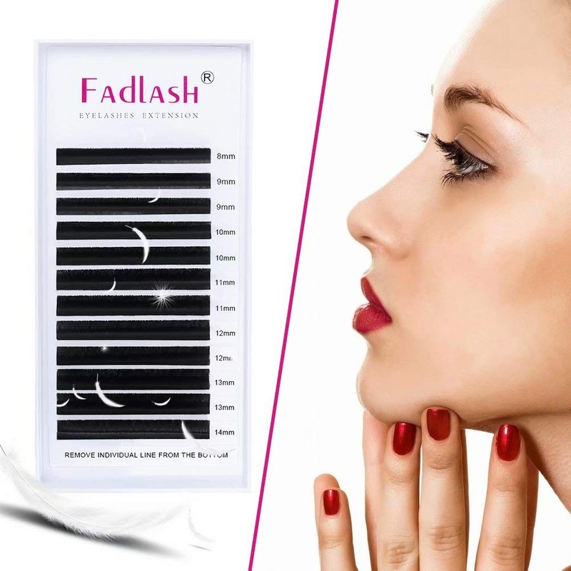 Easy Fan 0.05 mm-L-Mix 8–14 Self-Fanning Eyelashes, Volume Eyelashes, 0.05