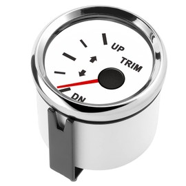 Trim Gauge IP67 Waterproof IP67 Waterproof 9-32 V DC 52 mm Boat Trim Balance Gauge for Ship Yacht Marine, #212, White