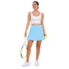 Soudittur Women's Tennis Skirt with Inner Shorts Tennis Skort with
