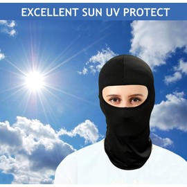 JUSDIQIR Ski Mask Balaclava Face Mask Windproof Cycle Cap Sun Cold Protect Head Sheild Ice Silk Scarf Motorcycle Neck Gaiter (Rose red)