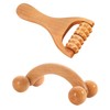 Pack of 2 Wooden Massager, Roller Massager, Manual Massager, Can