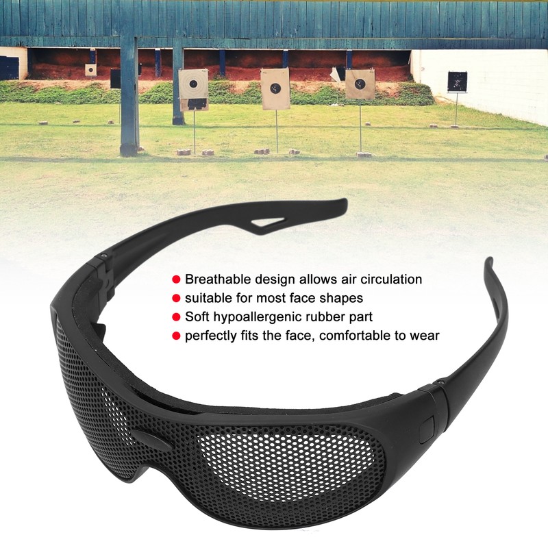 Safety Goggles Impact Resistant Iron Mesh Pattern UV400 for Military