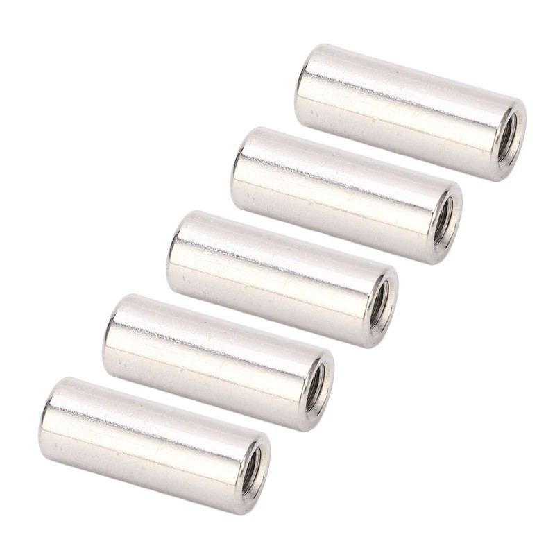 20 Pcs Round Connector Nut M6x1.0 10 L25mm Rod Coupling