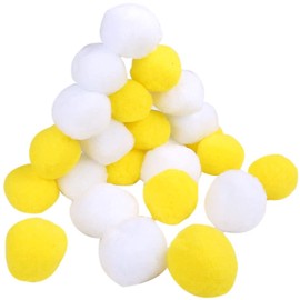 Lubonarie Fully Automatic Mahjong Table Cleaning Ball Cleaning Ball Cleaning Ball Cleaning Mahjong Cleaning Egg (Yellow and White, 24 Pieces)