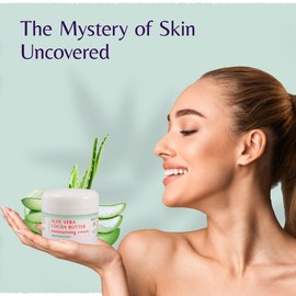 Mistry's Aloe Vera Cocoa Butter Moisturising Cream 50g - Moisturising & Softening, Clear Skin Blemishes and Wrinkles - Additive Free, Vegan.