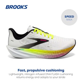 Brooks Women’s Hyperion Max Neutral Running Shoe - White/Black/Nightlife - 5 Medium