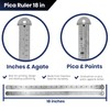 Pacific Arc 18 inch Pica Pole Metal Ruler, with Pica,