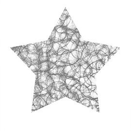 Sizoweb Shapes - Place Mats - Place Mats - Decorative Pads - Pack of 12 - 64 (Sizoweb Star, Anthracite/Taupe)